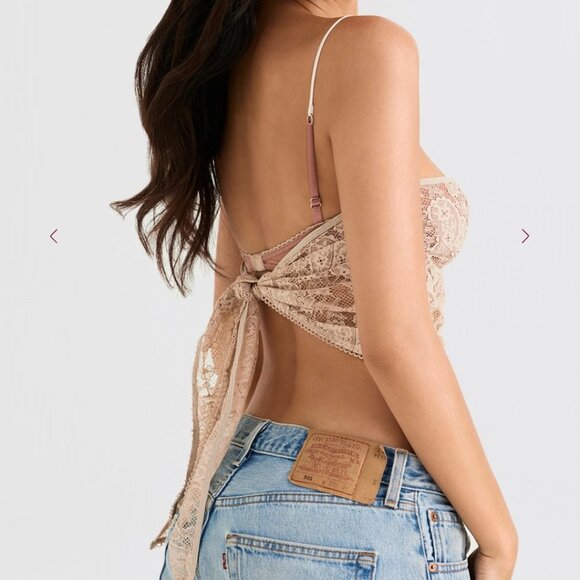 House Of CB Fernanda Semisheer Crop Lace Camisole - Picture 2 of 7